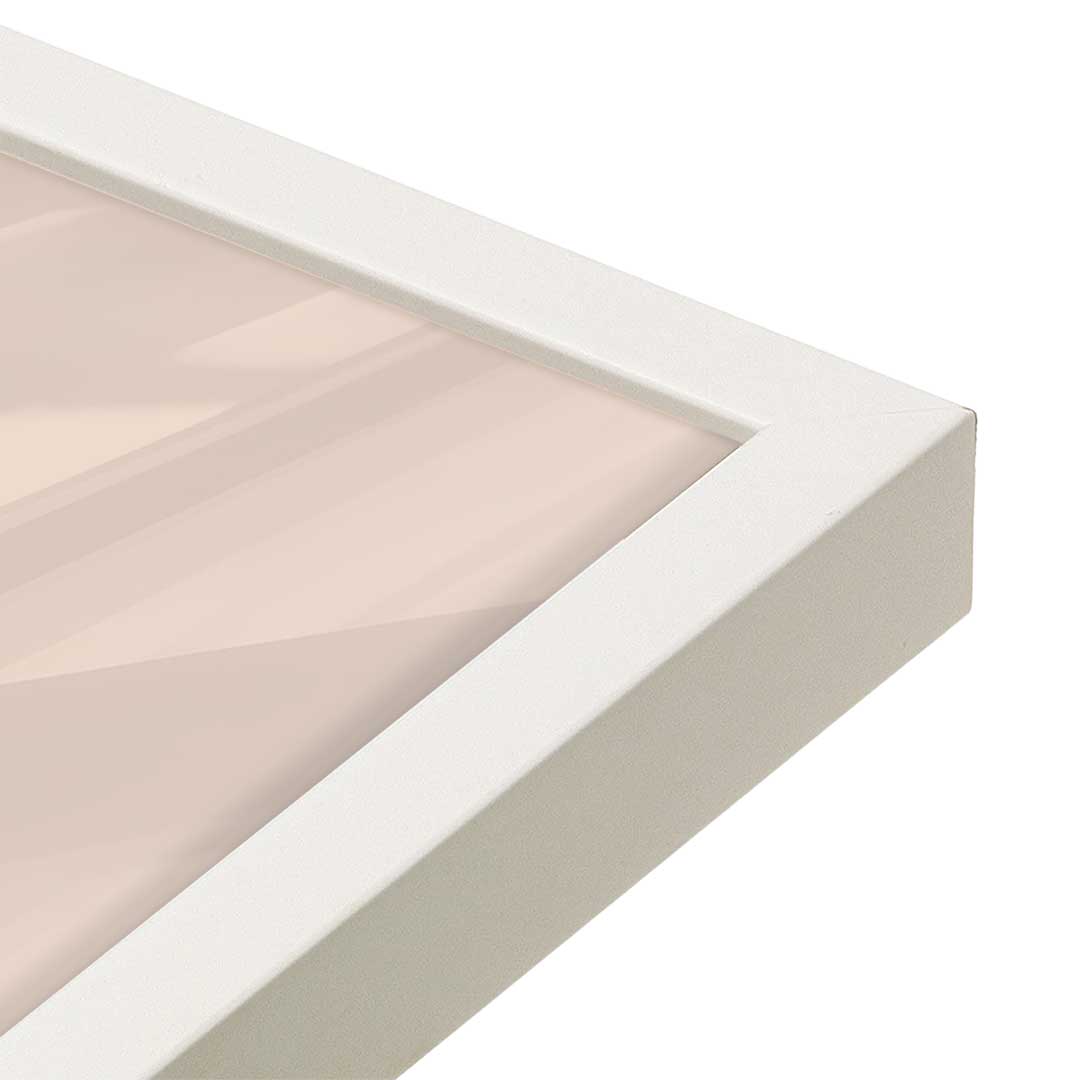 [Color:Opaque White], Picture of art in an Opaque White frame of the corner