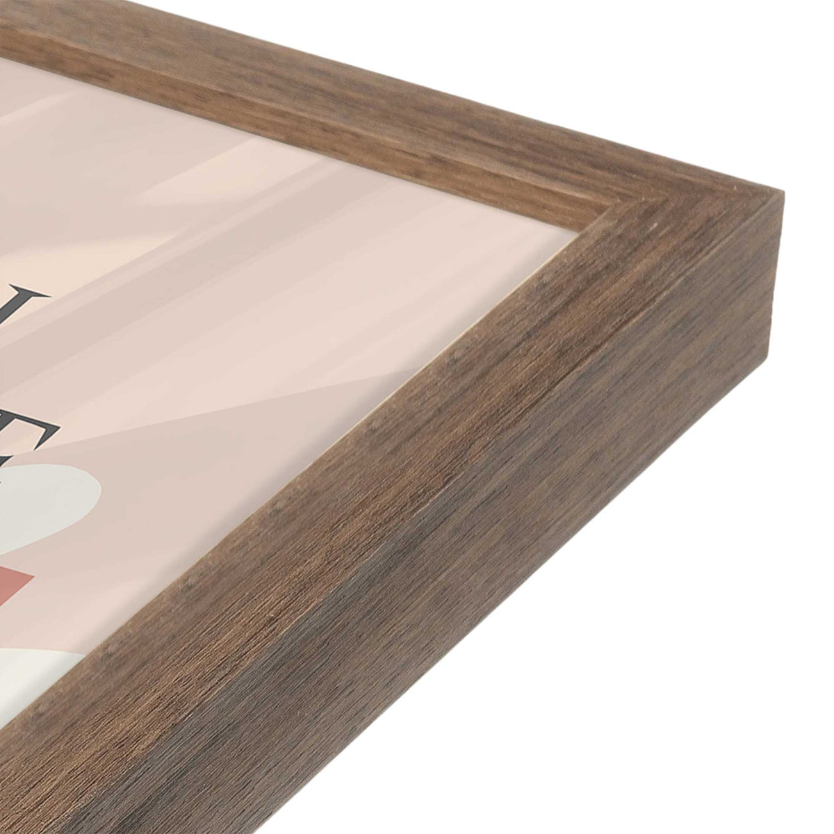 [Color:Walnut], Picture of art in a Walnut frame of the corner