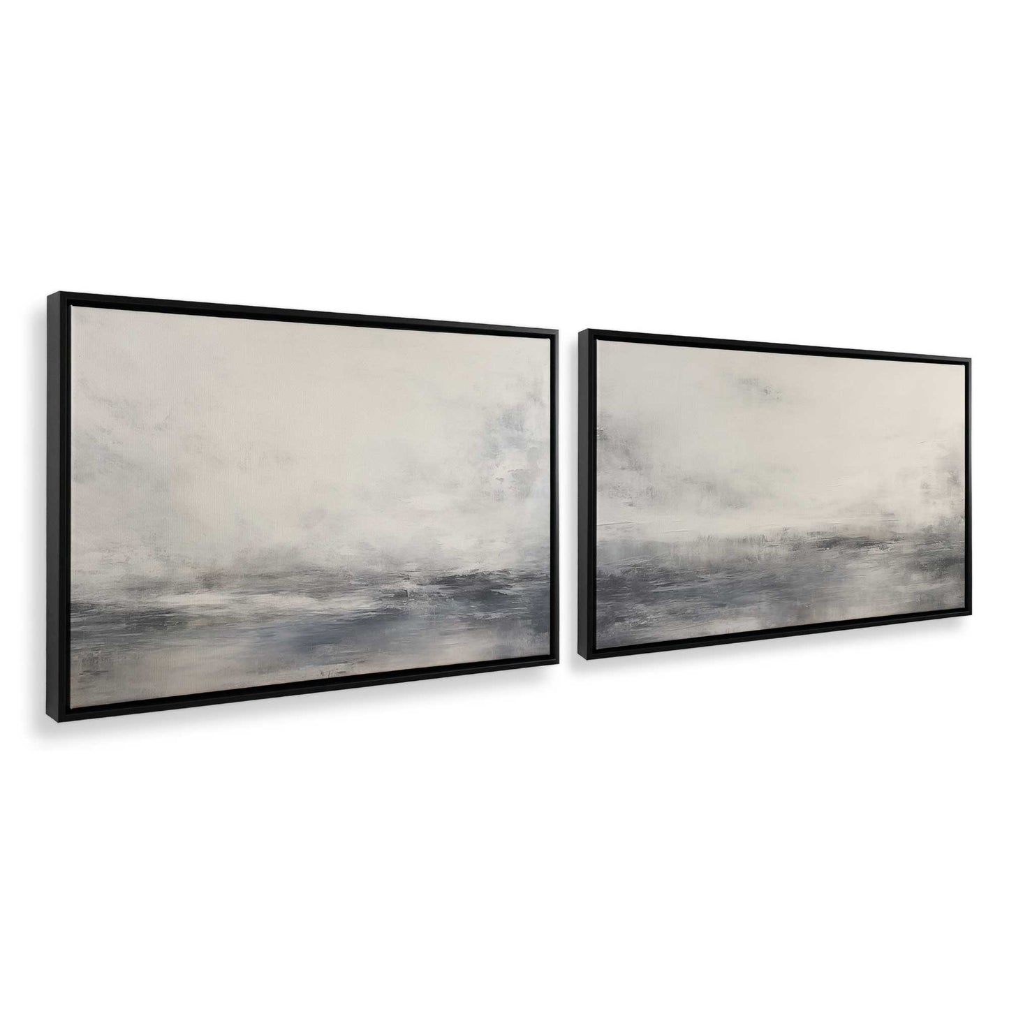 [Color:Satin Black], Picture of art in a Satin Black frame at an angle