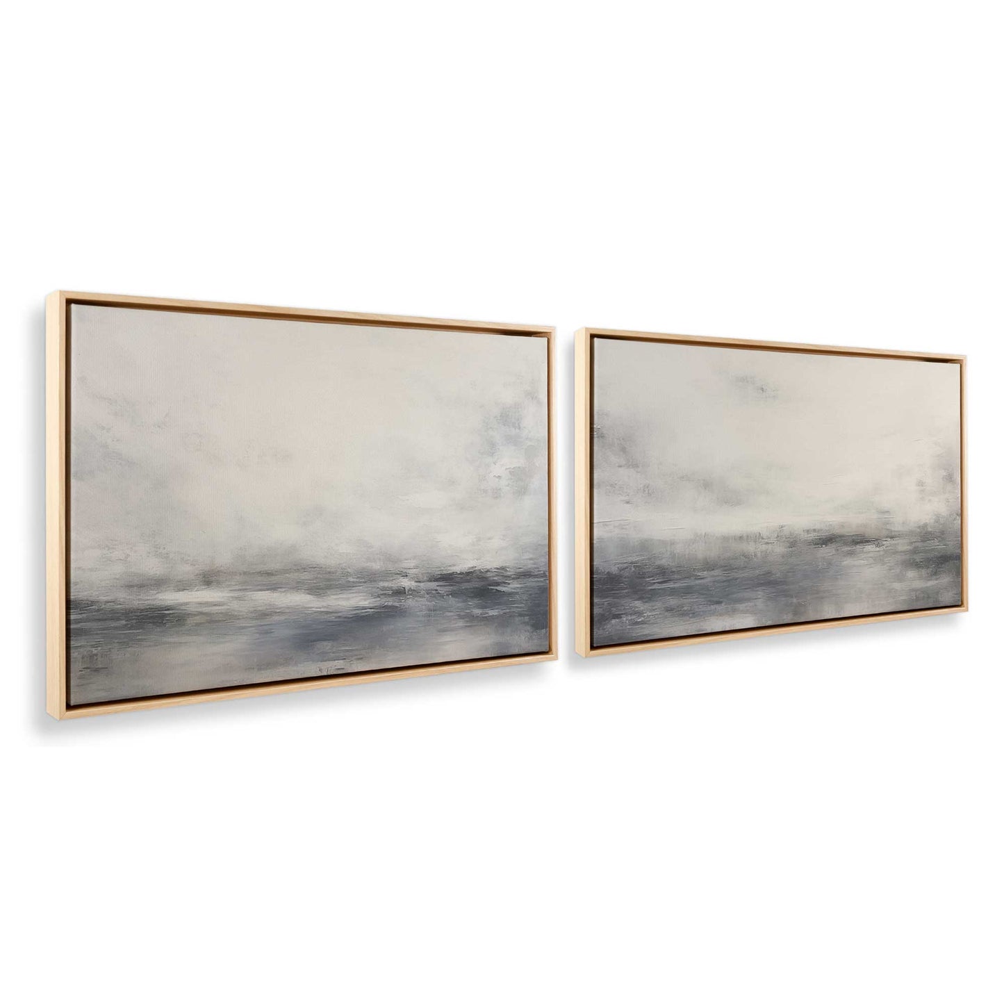 [Color:American Maple], Picture of art in a American Maple frame at an angle