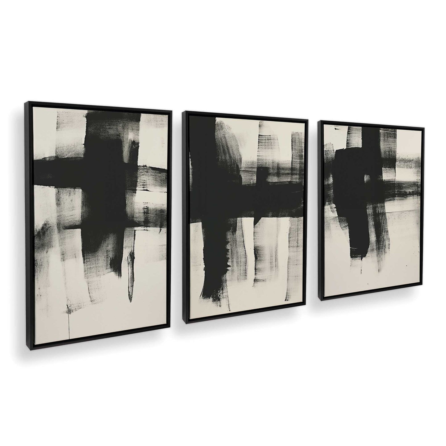 [Color:Satin Black], Picture of art in a Satin Black frame at an angle
