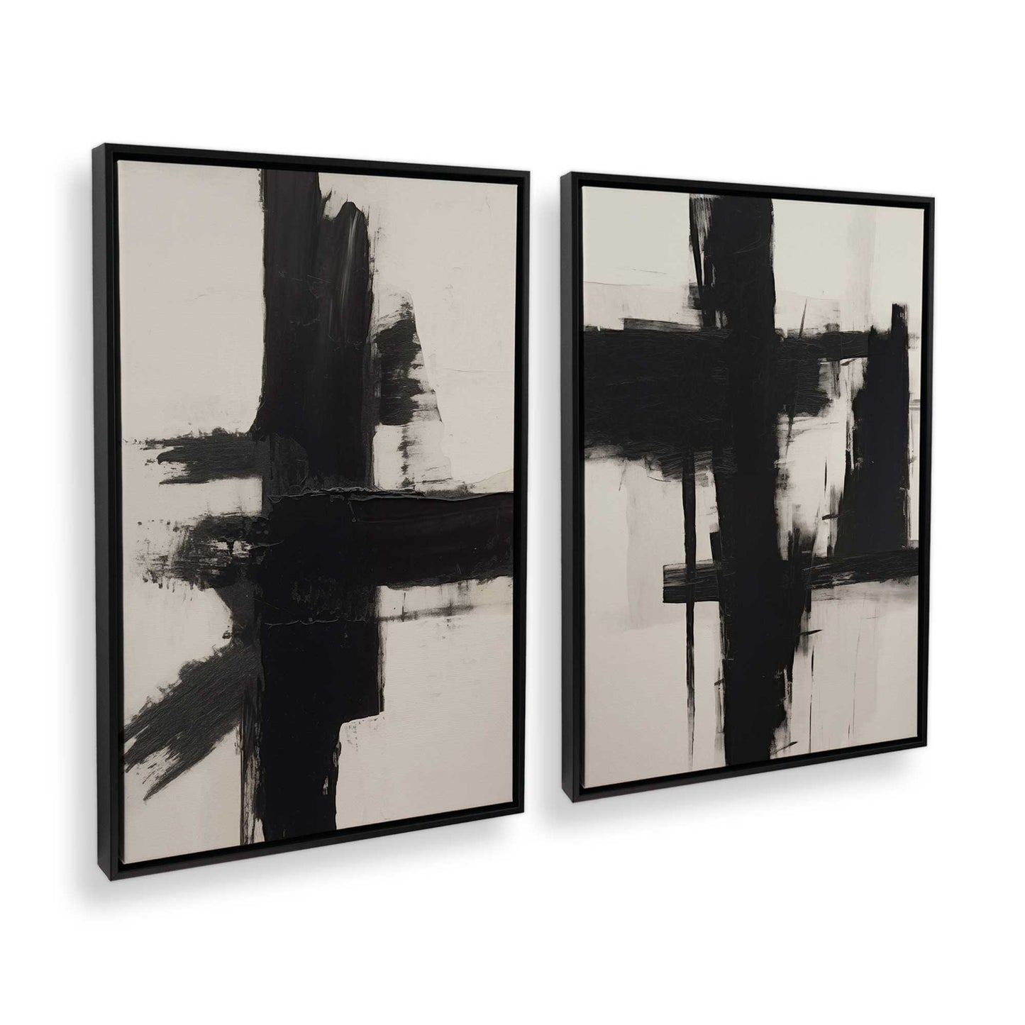[Color:Satin Black], Picture of art in a Satin Black frame at an angle