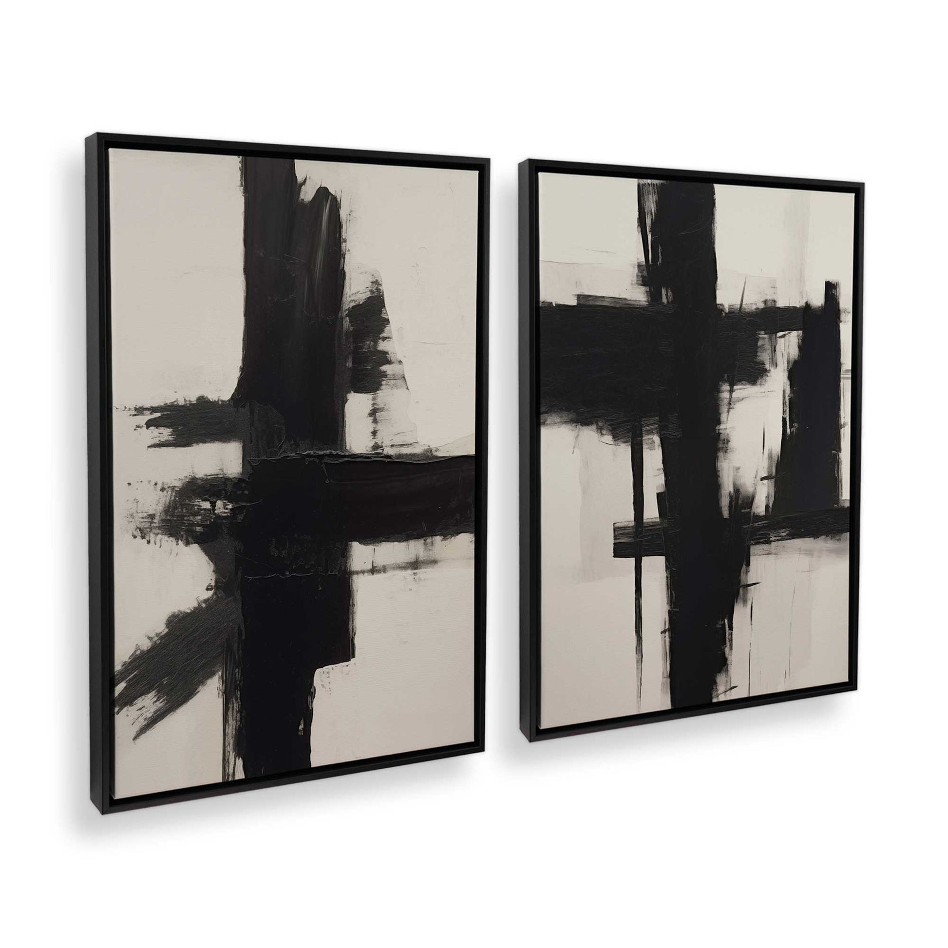 [Color:Satin Black], Picture of art in a Satin Black frame at an angle