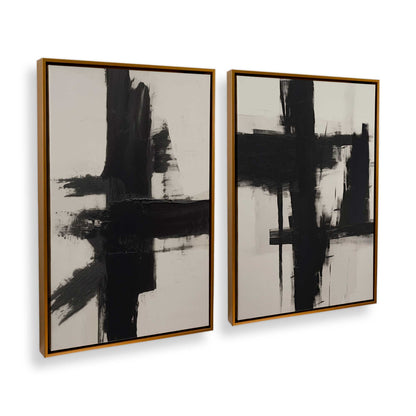 [Color:Polished Gold], Picture of art in a Polished Gold frame at an angle