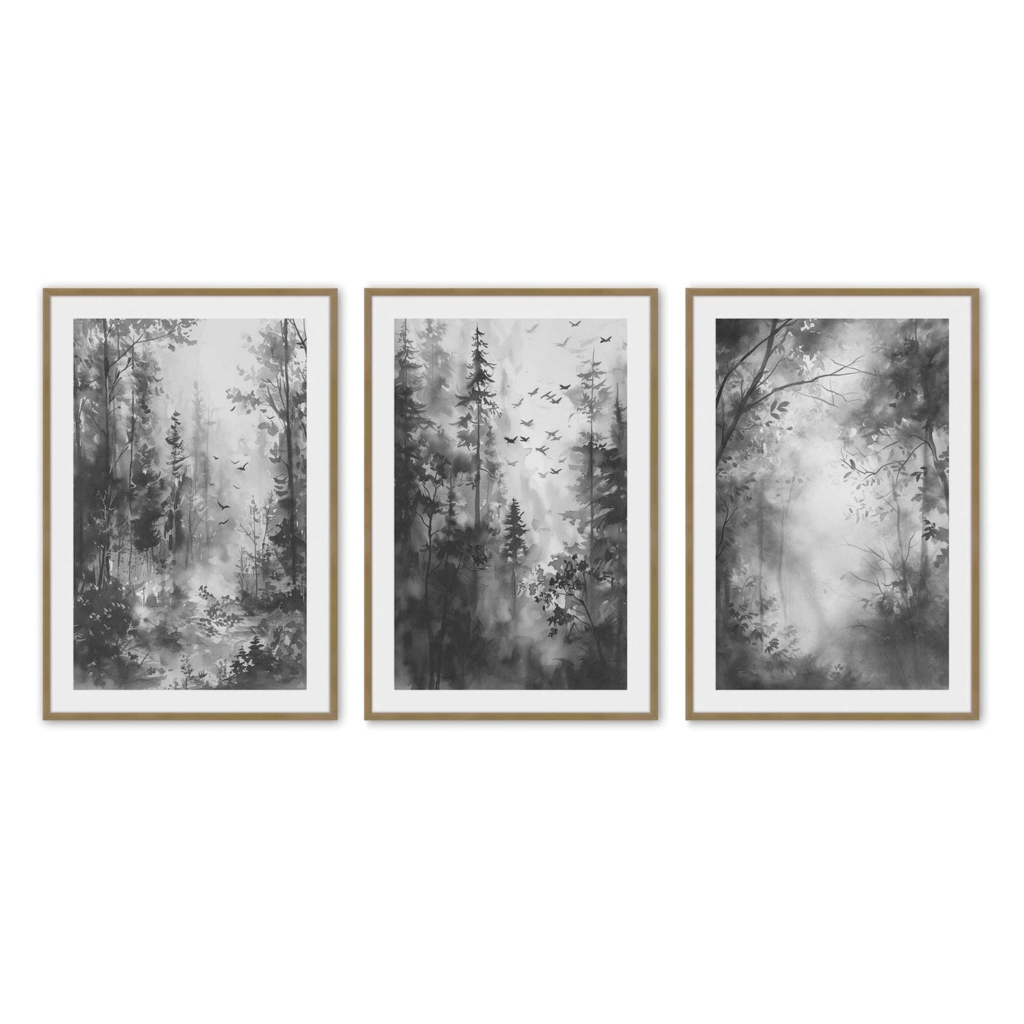 [Color:Brushed Gold], Picture of art in a Brushed Gold frame