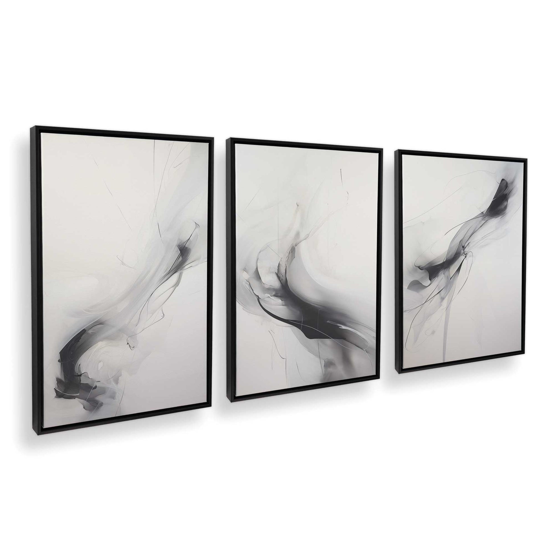 [Color:Satin Black], Picture of art in a Satin Black frame at an angle