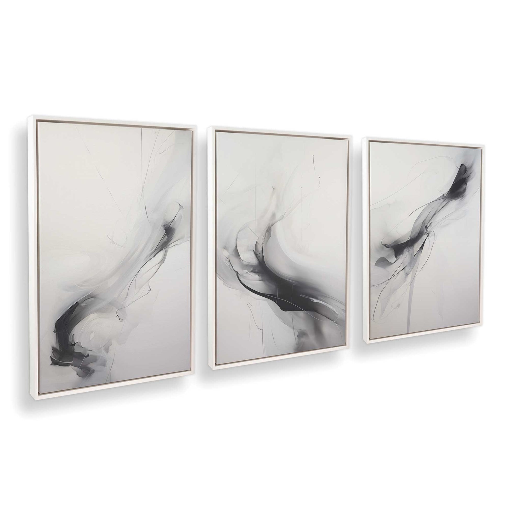 [Color:Opaque White], Picture of art in a White frame at an angle
