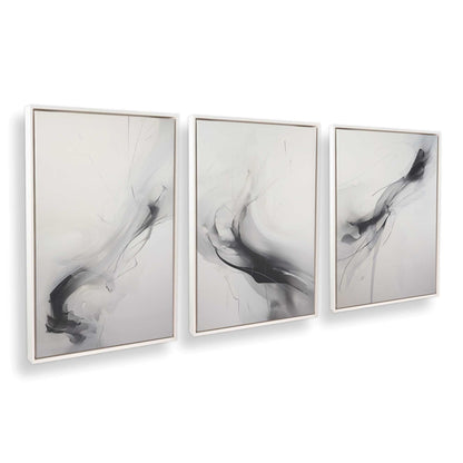 [Color:Opaque White], Picture of art in a White frame at an angle