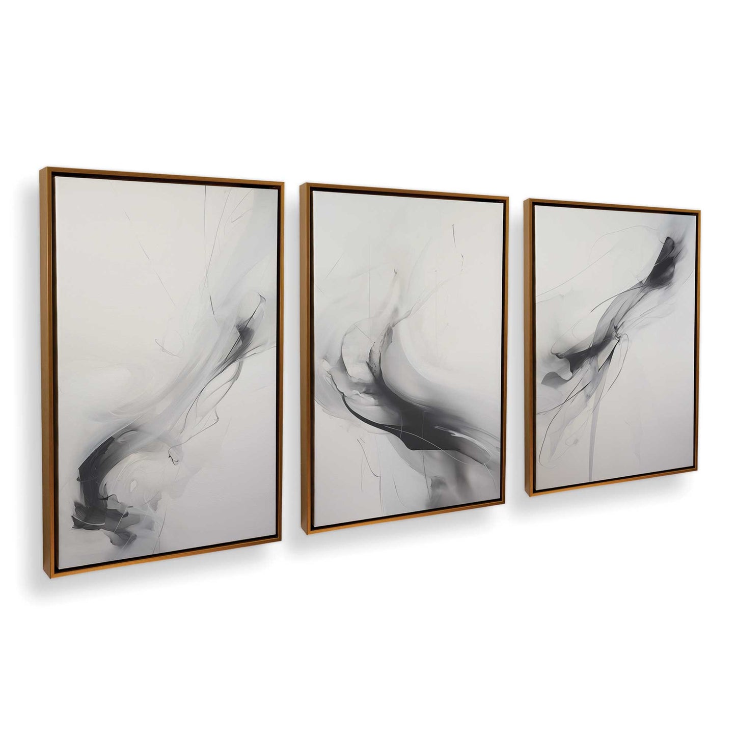 [Color:Polished Gold], Picture of art in a Polished Gold frame at an angle