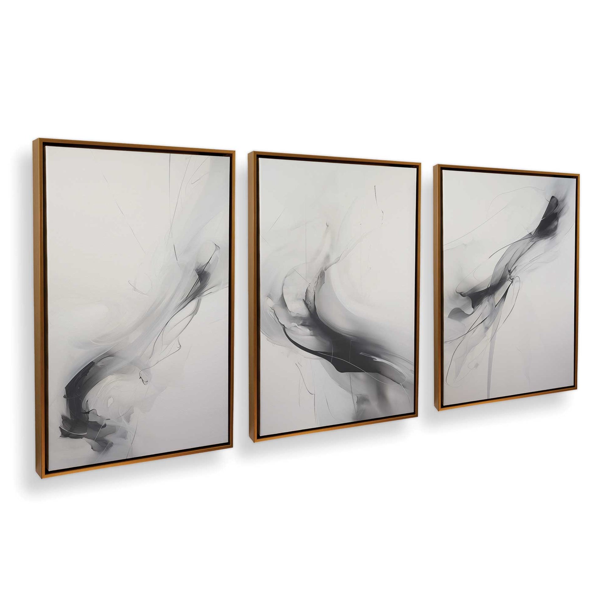 [Color:Polished Gold], Picture of art in a Polished Gold frame at an angle