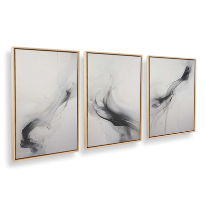 [Color:American Maple], Picture of art in a American Maple frame at an angle