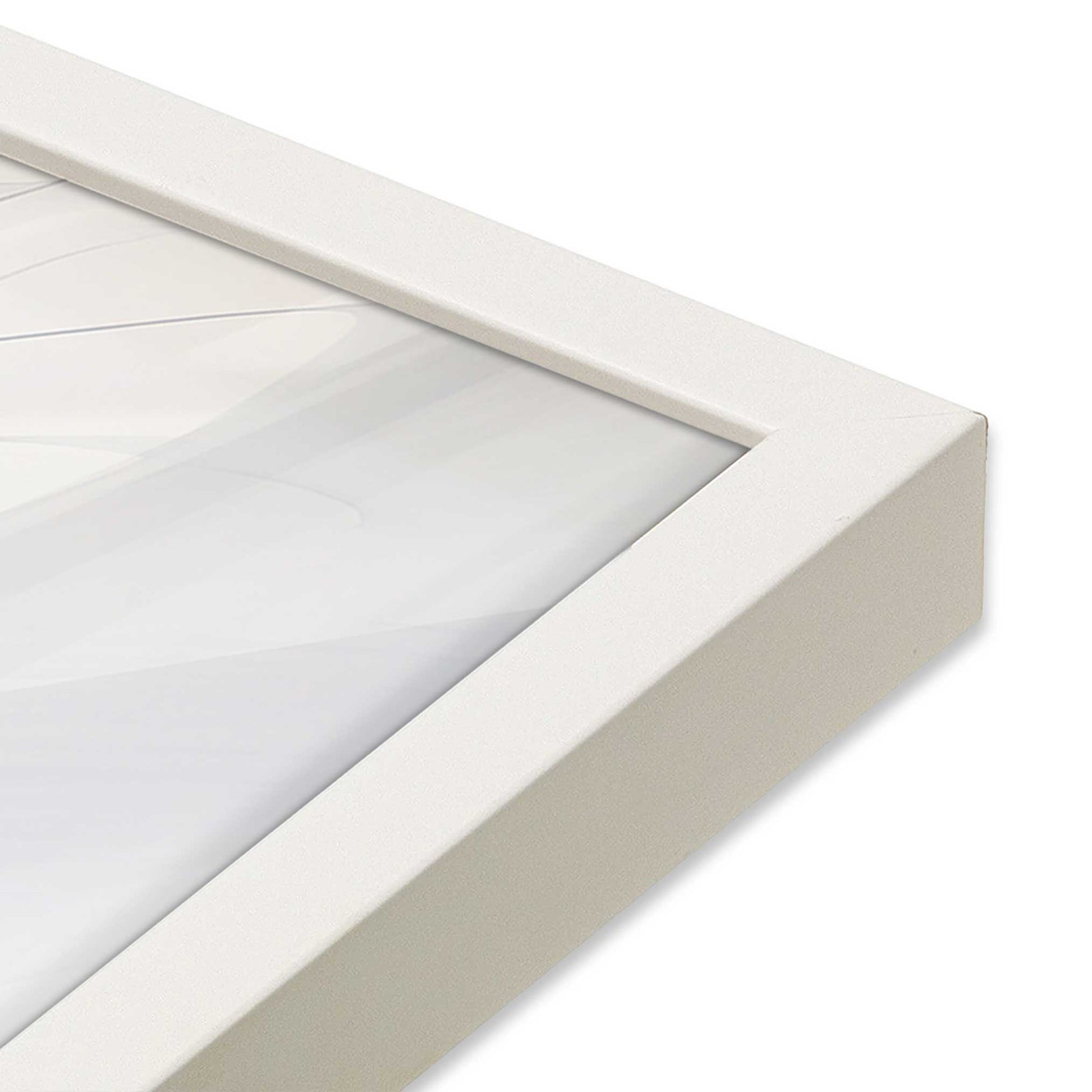 [Color:Opaque White], Picture of art in a Opaque White frame of the corner