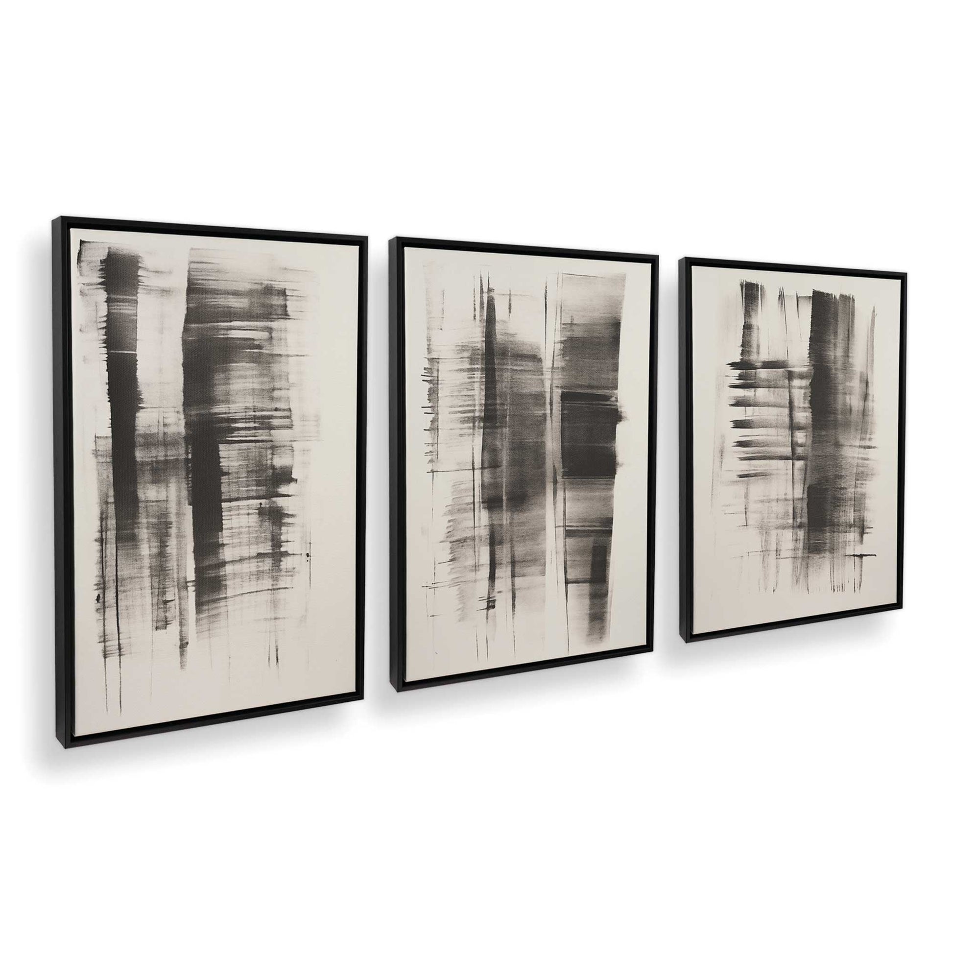 [Color:Satin Black], Picture of art in a Satin Black frame at an angle