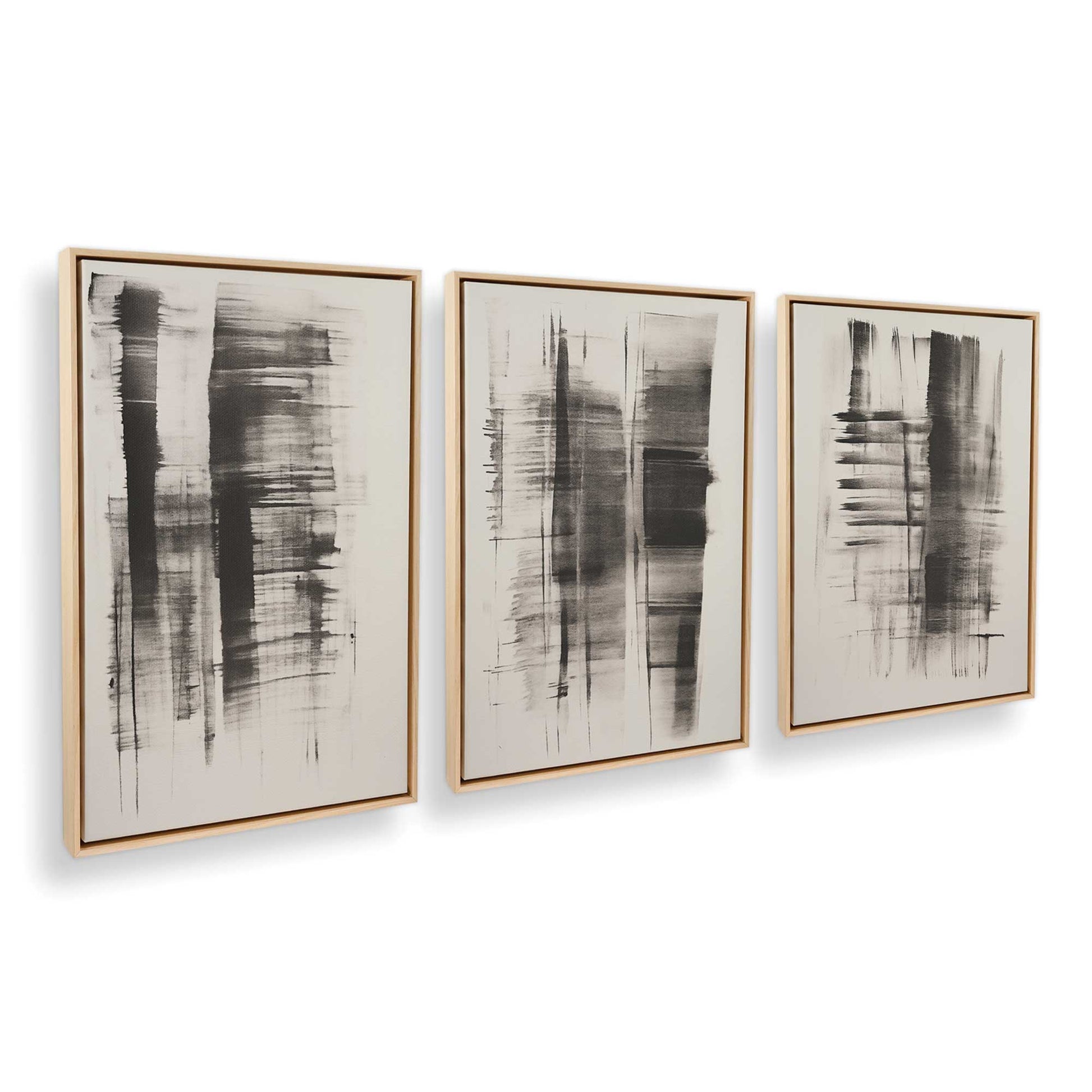 [Color:American Maple], Picture of art in a American Maple frame at an angle