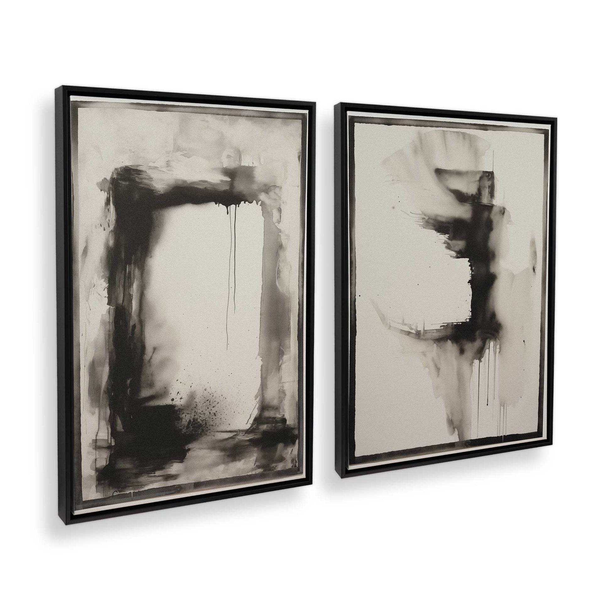 [Color:Satin Black], Picture of art in a Satin Black frame at an angle
