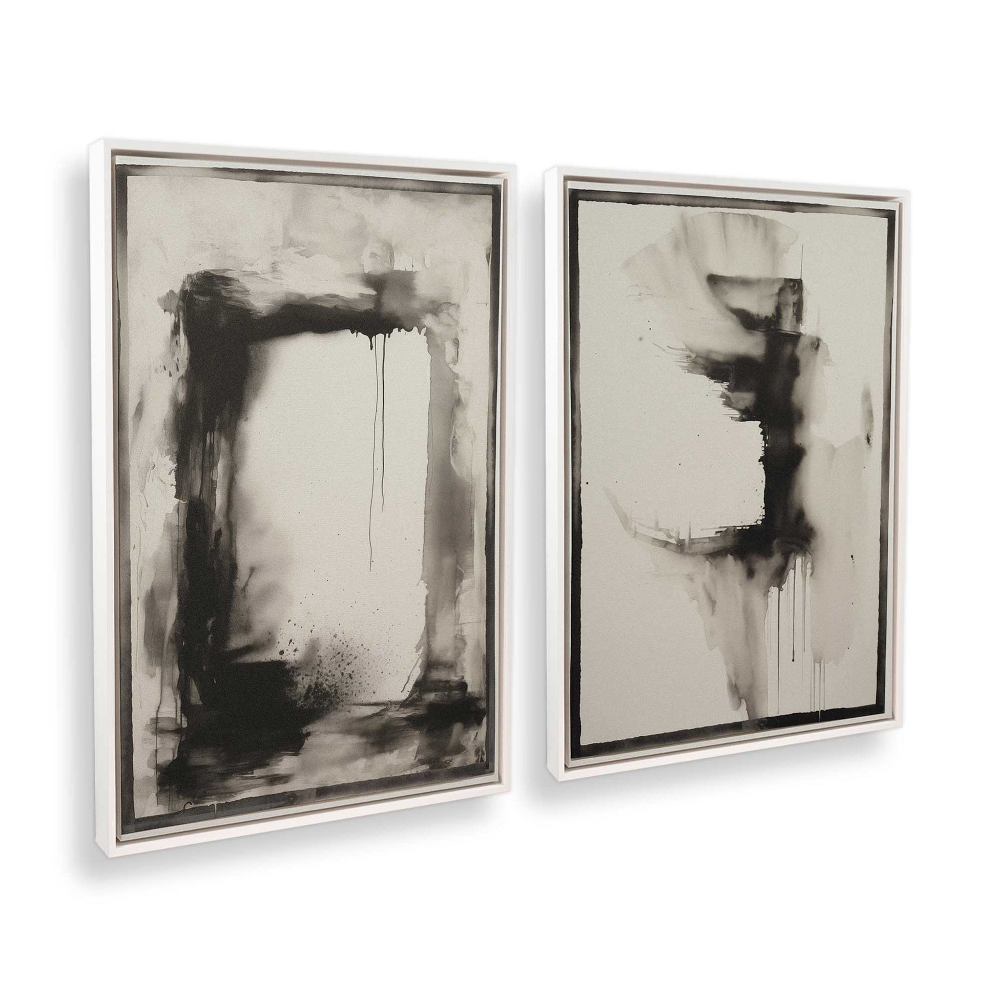 [Color:Opaque White], Picture of art in a White frame at an angle