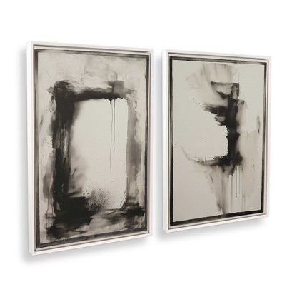 [Color:Opaque White], Picture of art in a White frame at an angle