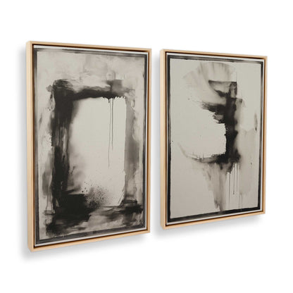[Color:American Maple], Picture of art in a American Maple frame at an angle