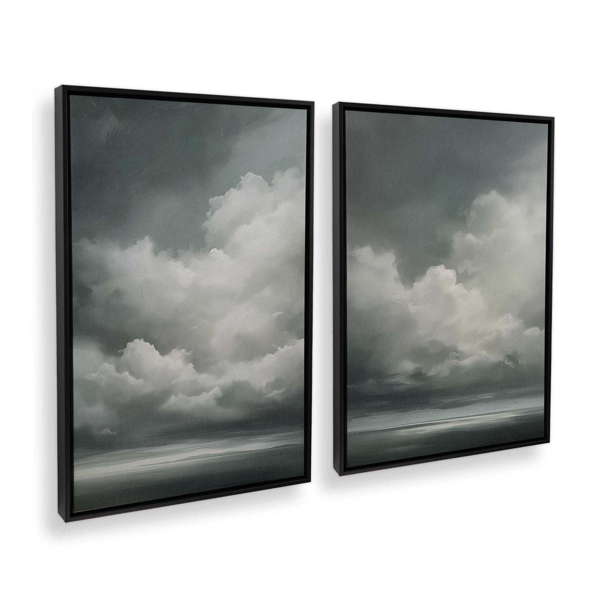 [Color:Satin Black], Picture of art in a Satin Black frame at an angle