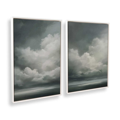 [Color:Opaque White], Picture of art in a White frame at an angle