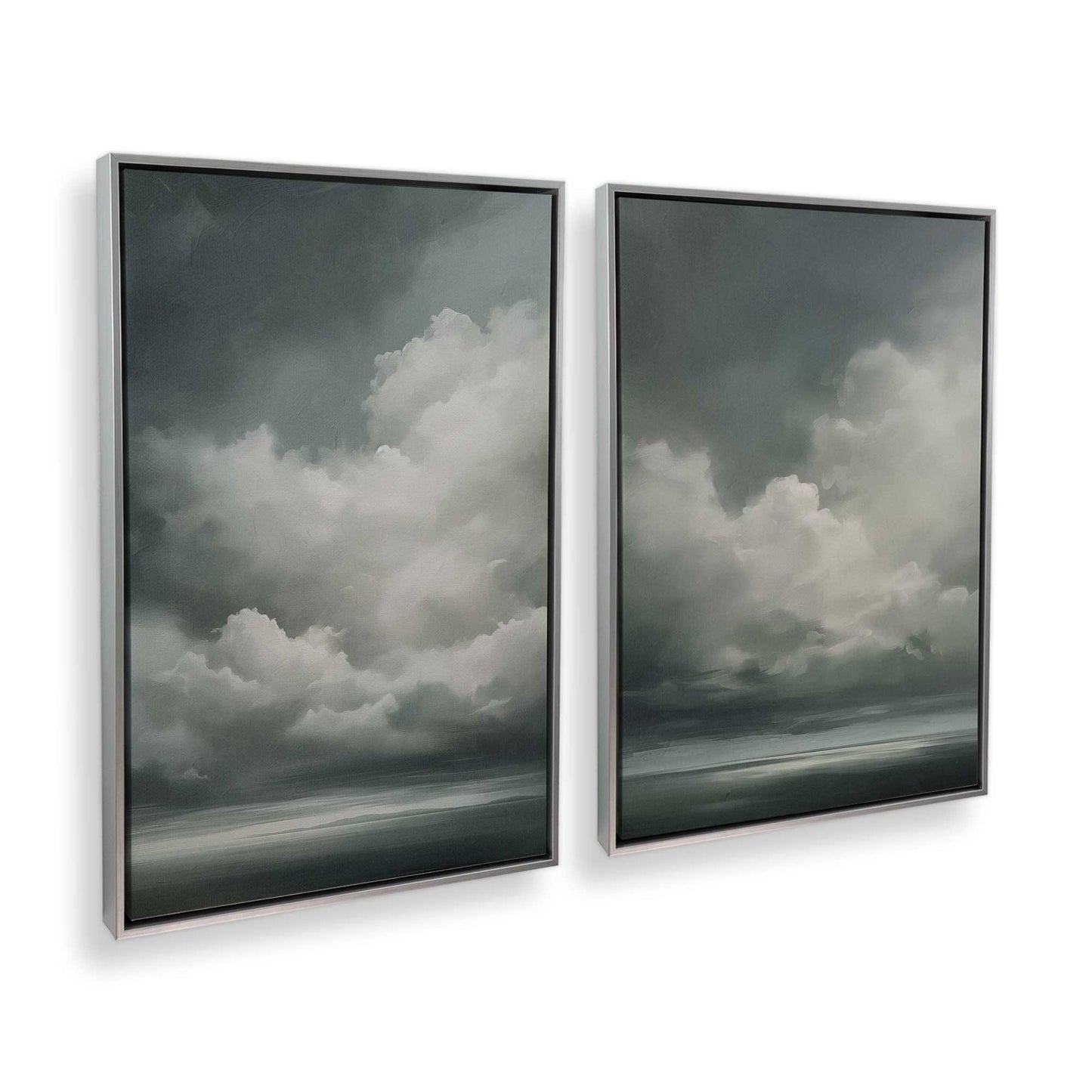 [Color:Polished Chrome], Picture of art in a Polished Chrome frame at an angle