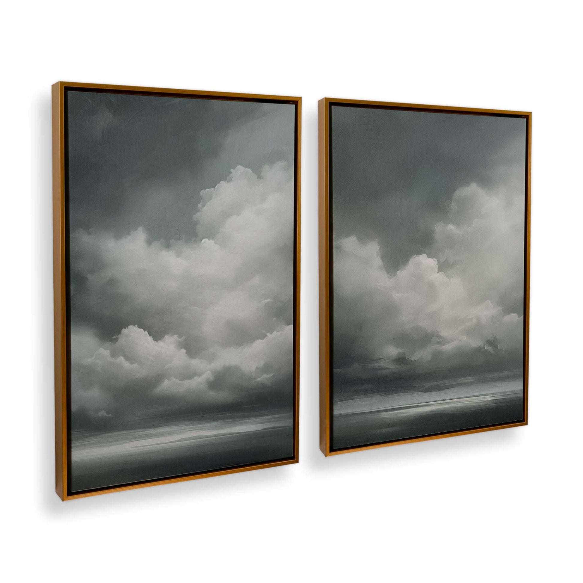 [Color:Polished Gold], Picture of art in a Polished Gold frame at an angle