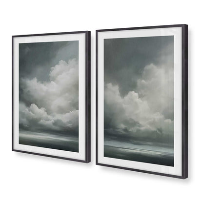 [Color:Weathered Zinc], Picture of art in a Weathered Zinc frame at an angle