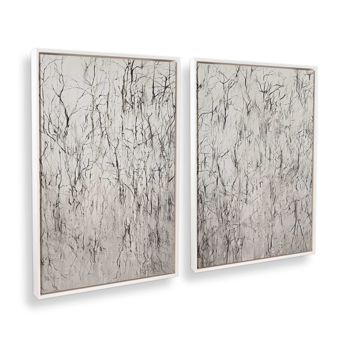 [Color:Opaque White], Picture of art in a White frame at an angle