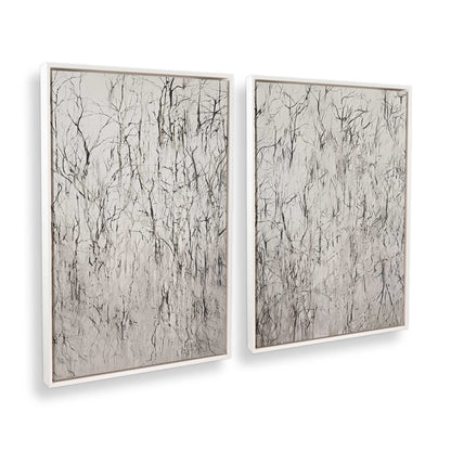 [Color:Opaque White], Picture of art in a White frame at an angle