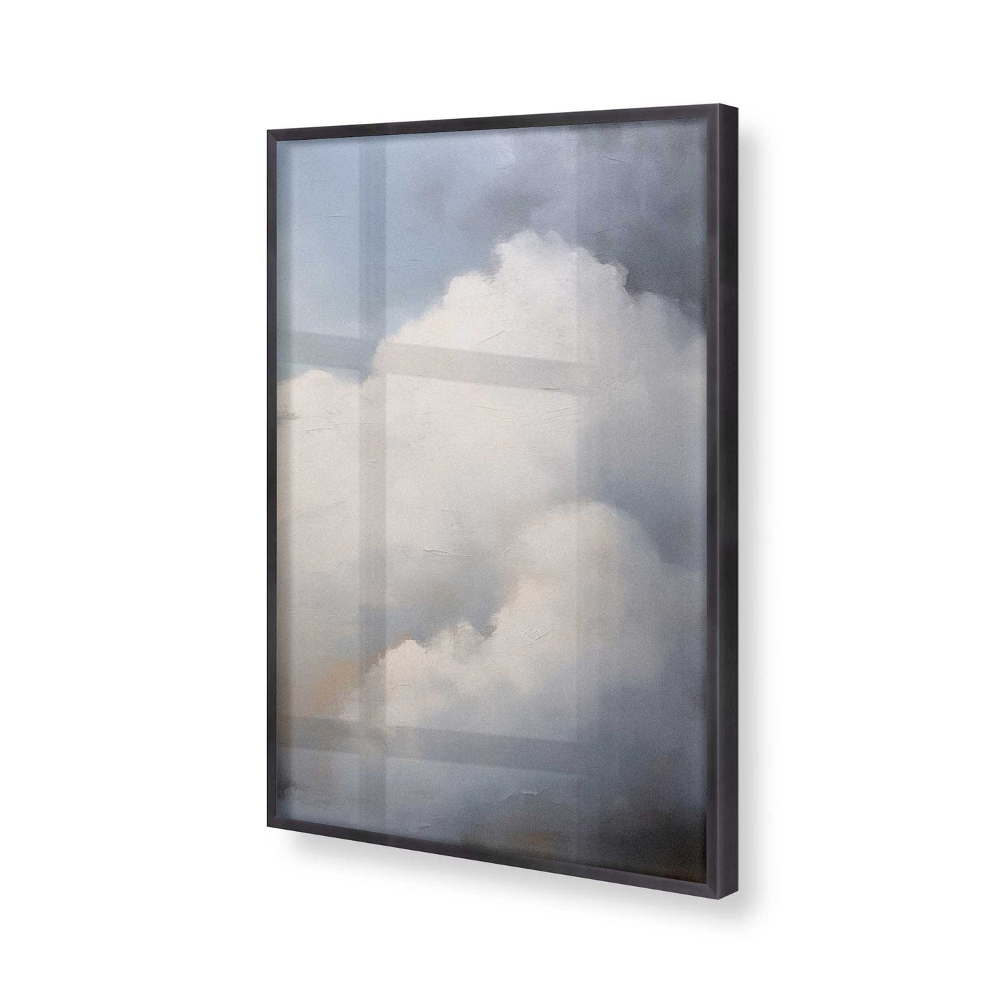 [Color:Weathered Zinc], Picture of art in a Weathered Zinc frame of the corner