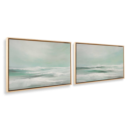 [Color:American Maple], Picture of art in a American Maple frame at an angle