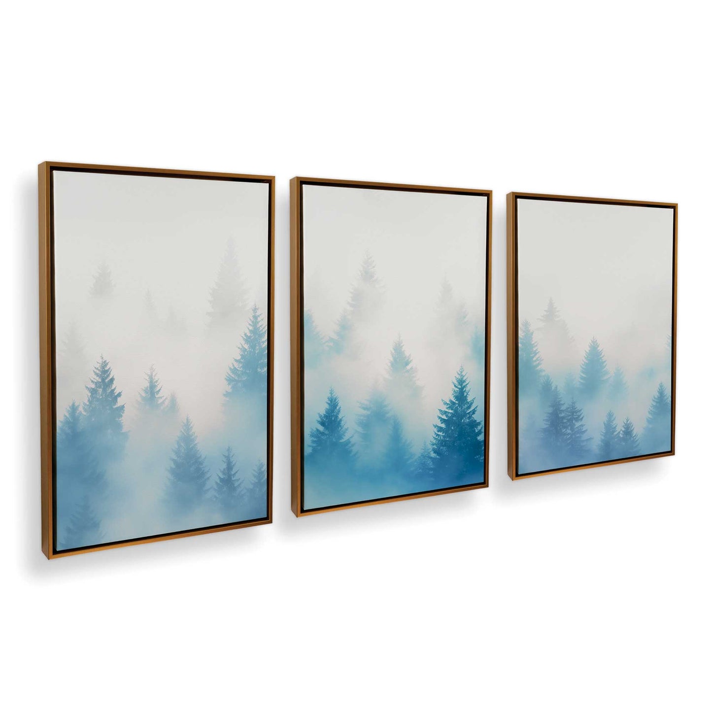 [Color:Polished Gold], Picture of art in a Polished Gold frame at an angle