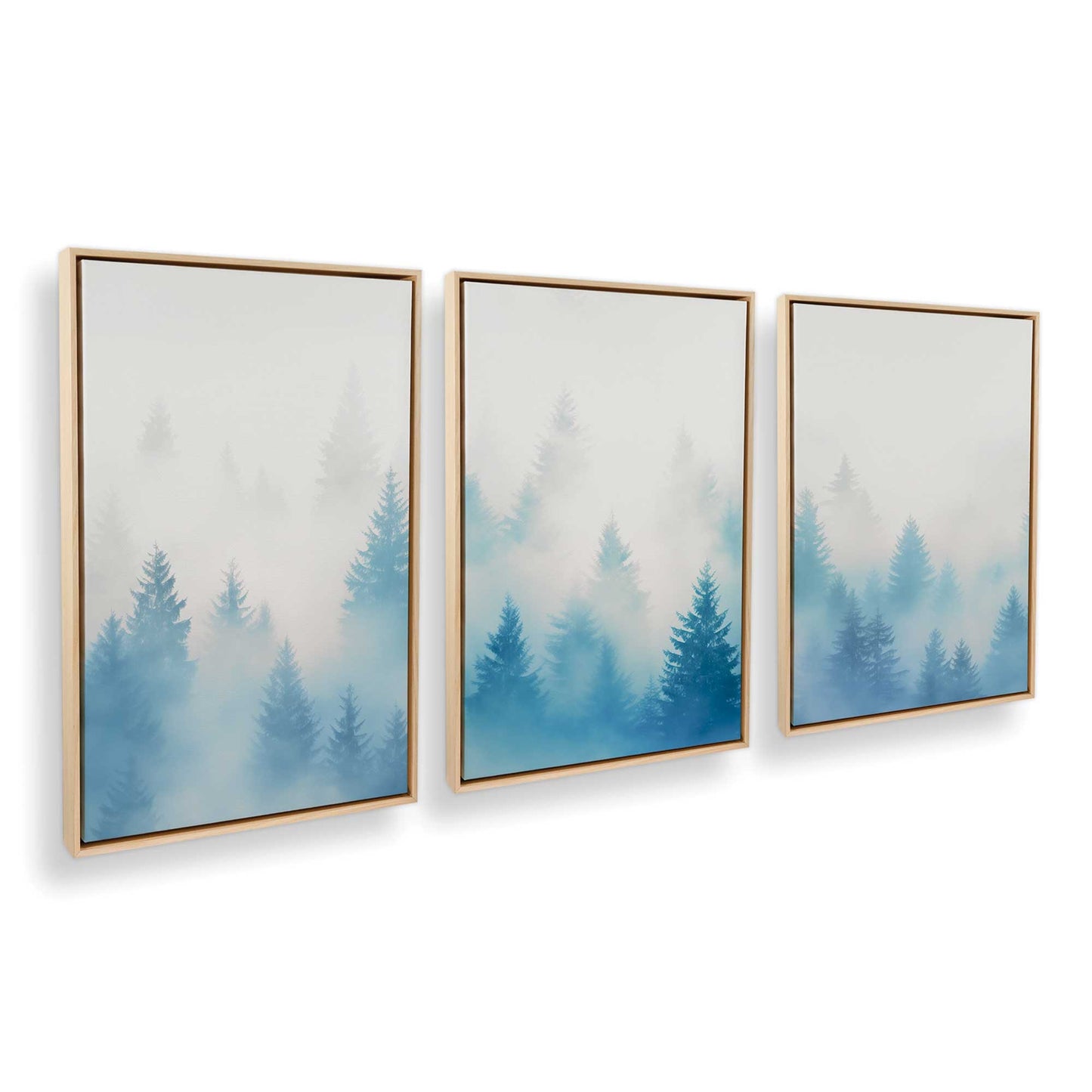 [Color:American Maple], Picture of art in a American Maple frame at an angle