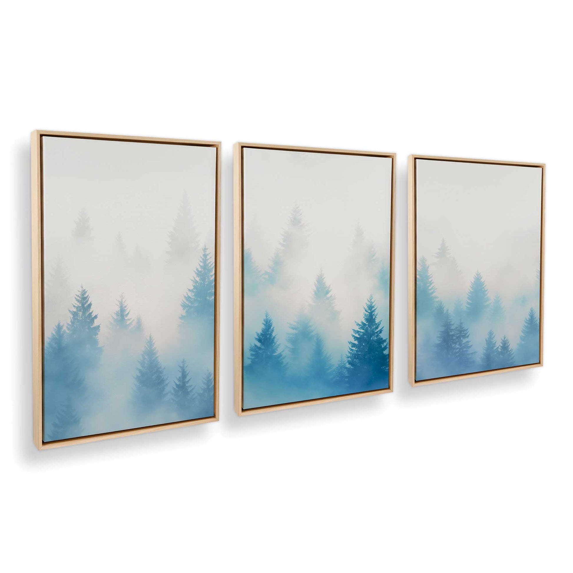 [Color:American Maple], Picture of art in a American Maple frame at an angle