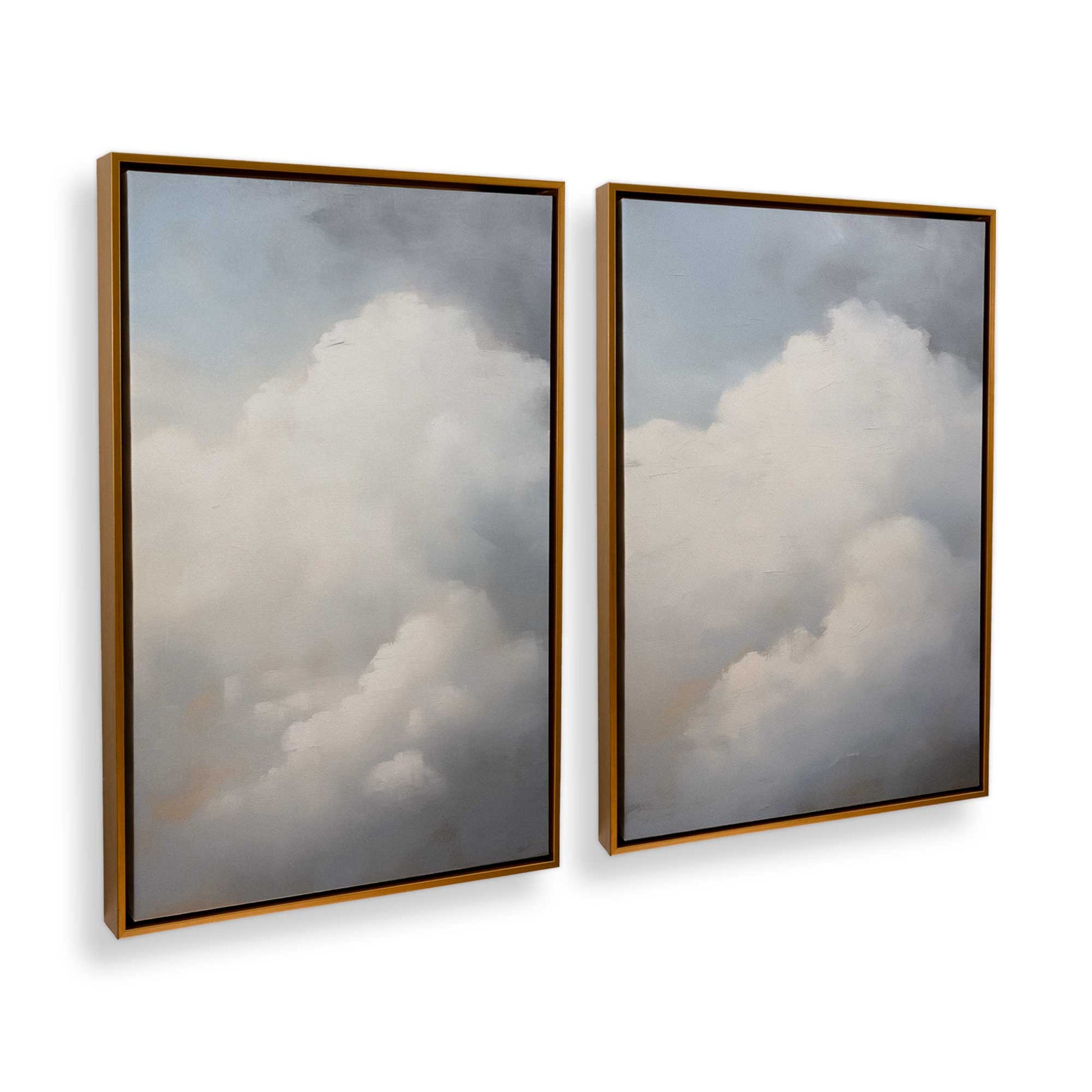 [Color:Polished Gold], Picture of art in a Polished Gold frame at an angle