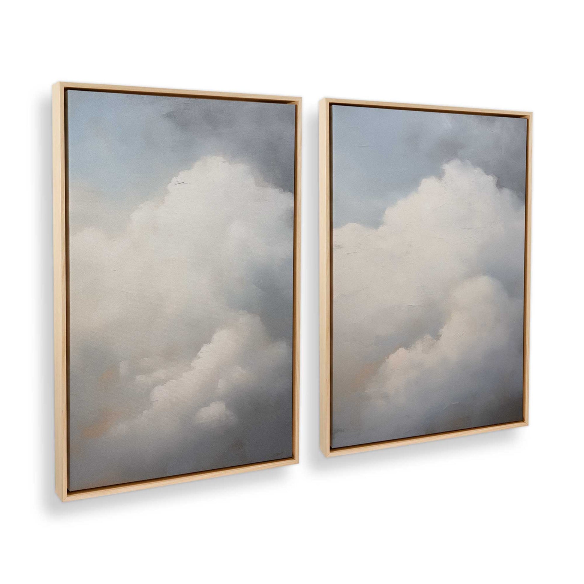 [Color:American Maple], Picture of art in a American Maple frame at an angle