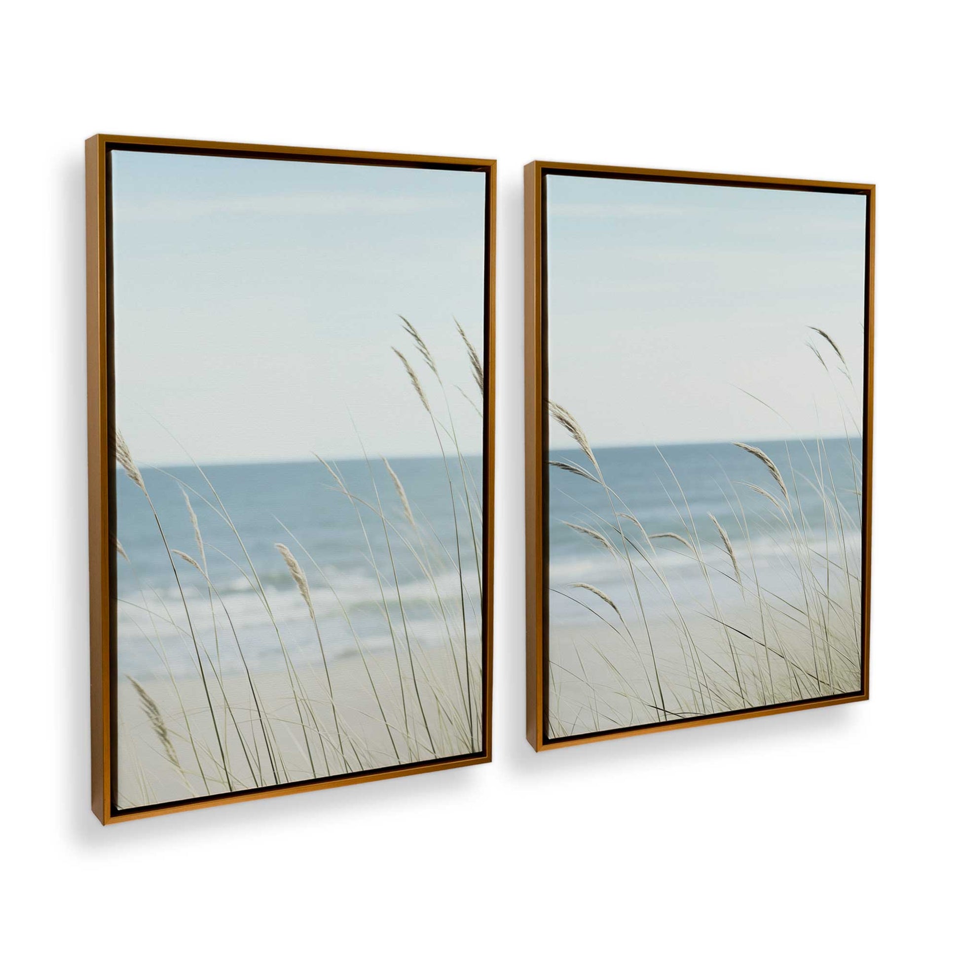 [Color:Polished Gold], Picture of art in a Polished Gold frame at an angle