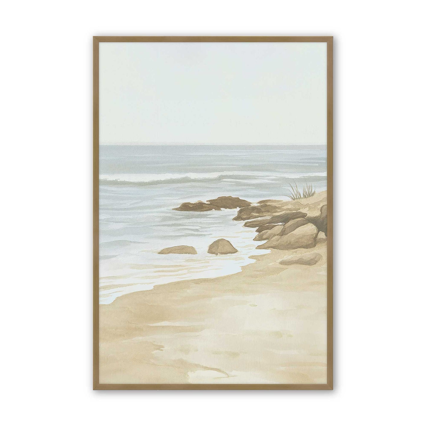 [Color:Brushed Gold], Picture of art in a Brushed Gold frame