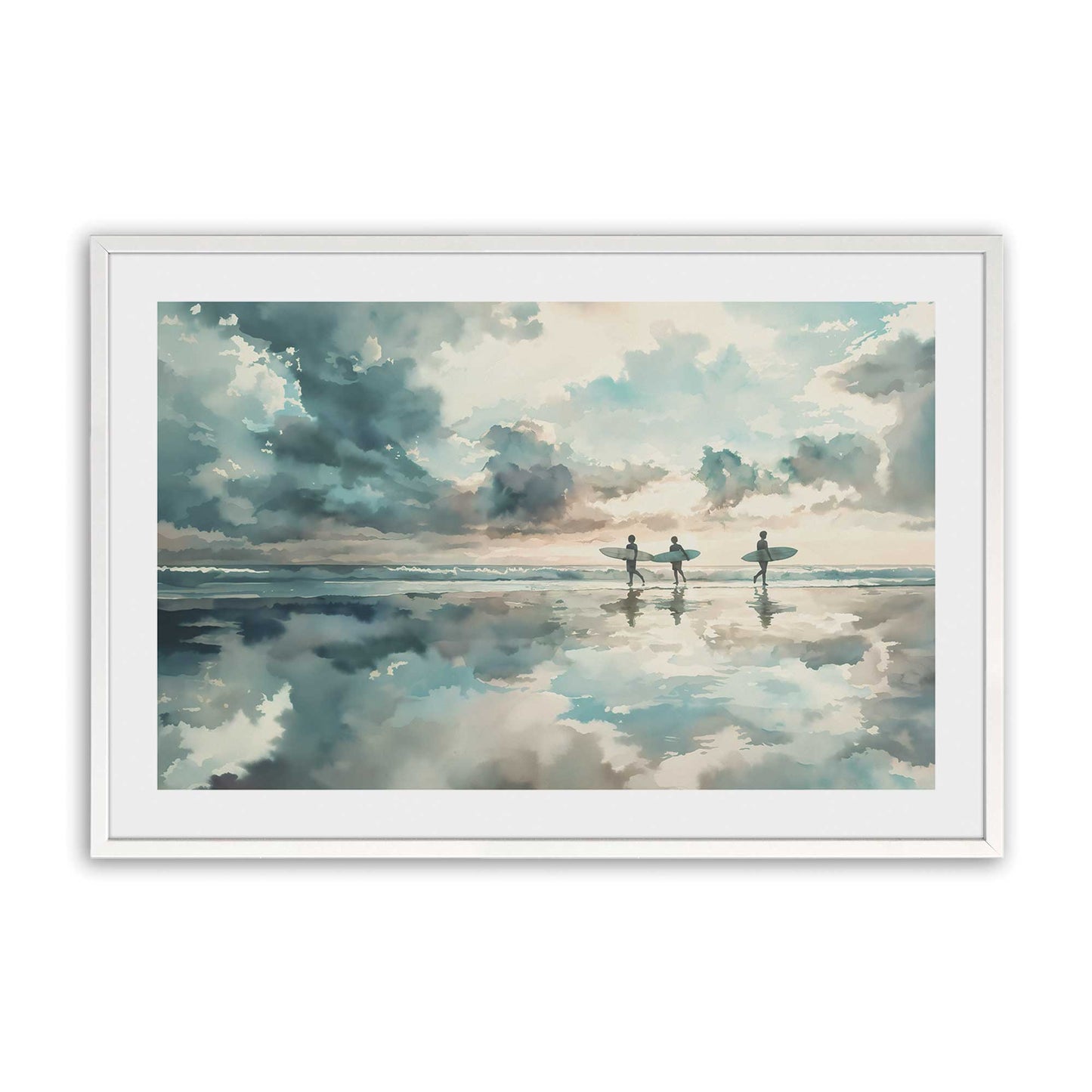 [Color:Opaque White], Picture of art in a Opaque White frame