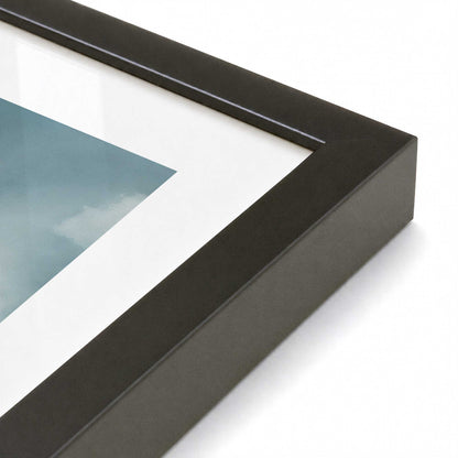 [Color:Satin Black], Picture of art in a Polished Chrome frame at an angle
