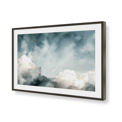 [Color:Satin Black], Picture of art in a Polished Chrome frame of the corner