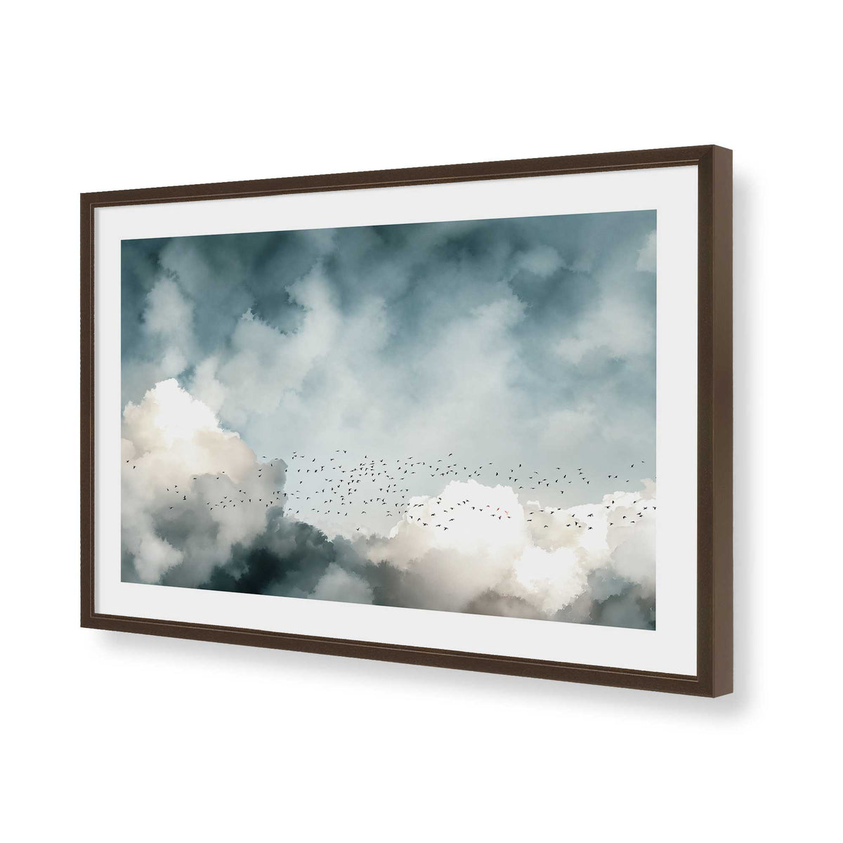 [Color:Belvinder Brown], Picture of art in a Polished Chrome frame of the corner