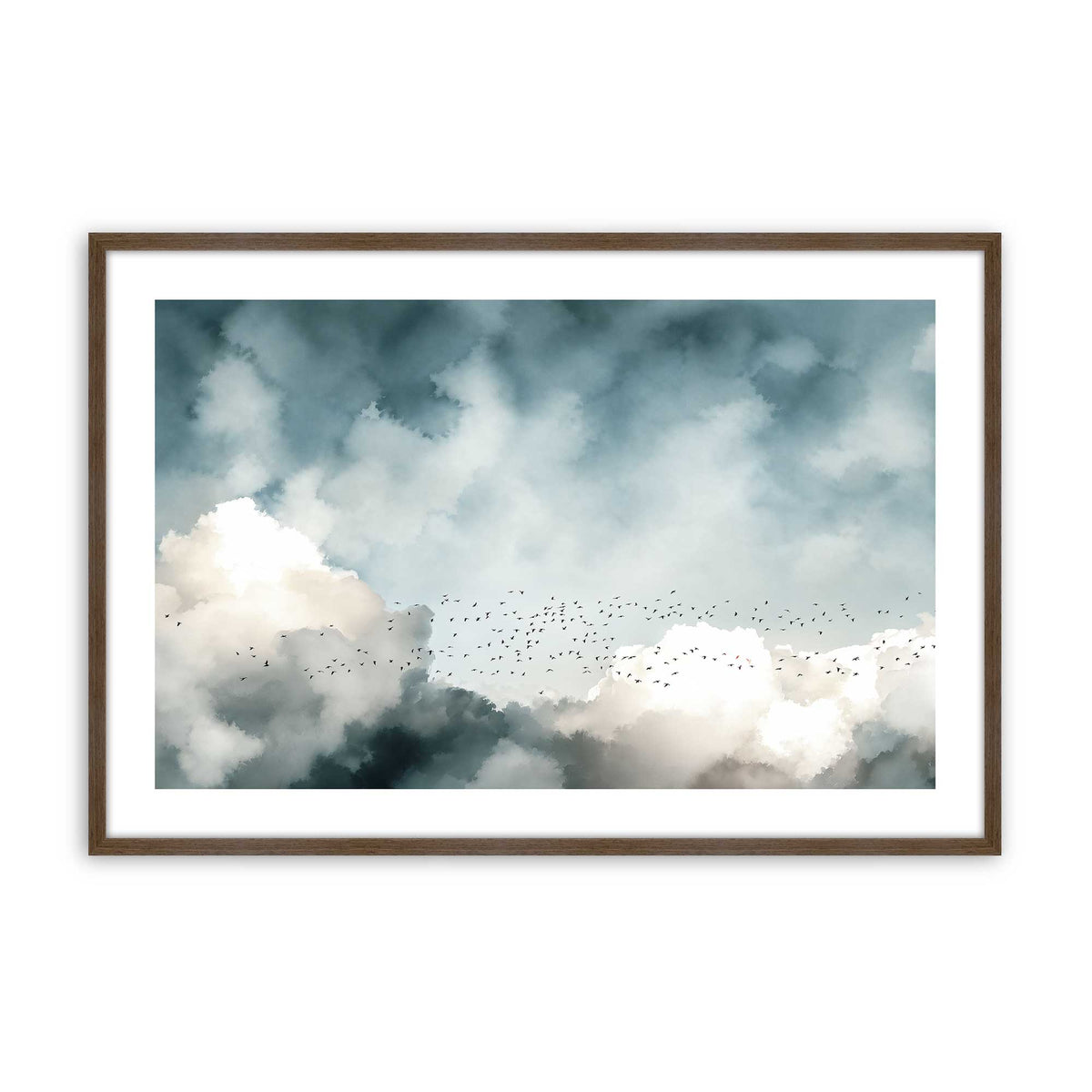 [Color:Walnut], Picture of art in a Polished Chrome frame