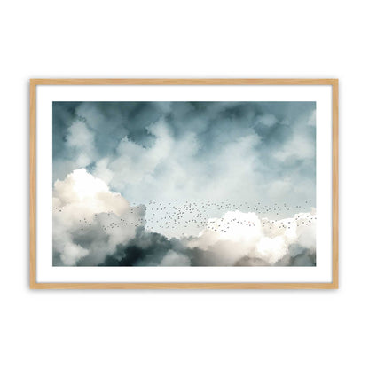 [Color:American Maple], Picture of art in a Polished Chrome frame