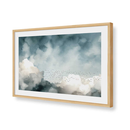 [Color:American Maple], Picture of art in a Polished Chrome frame of the corner