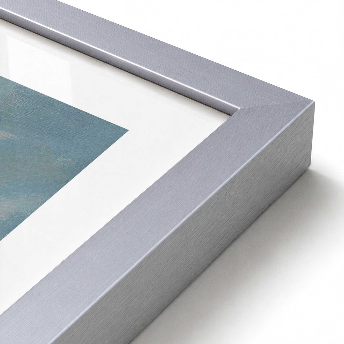 [Color:Polished Chrome], Picture of art in a Polished Chrome frame at an angle