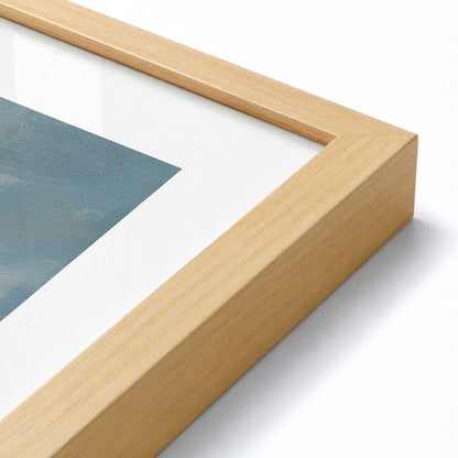 [Color:American Maple], Picture of art in a Polished Chrome frame at an angle