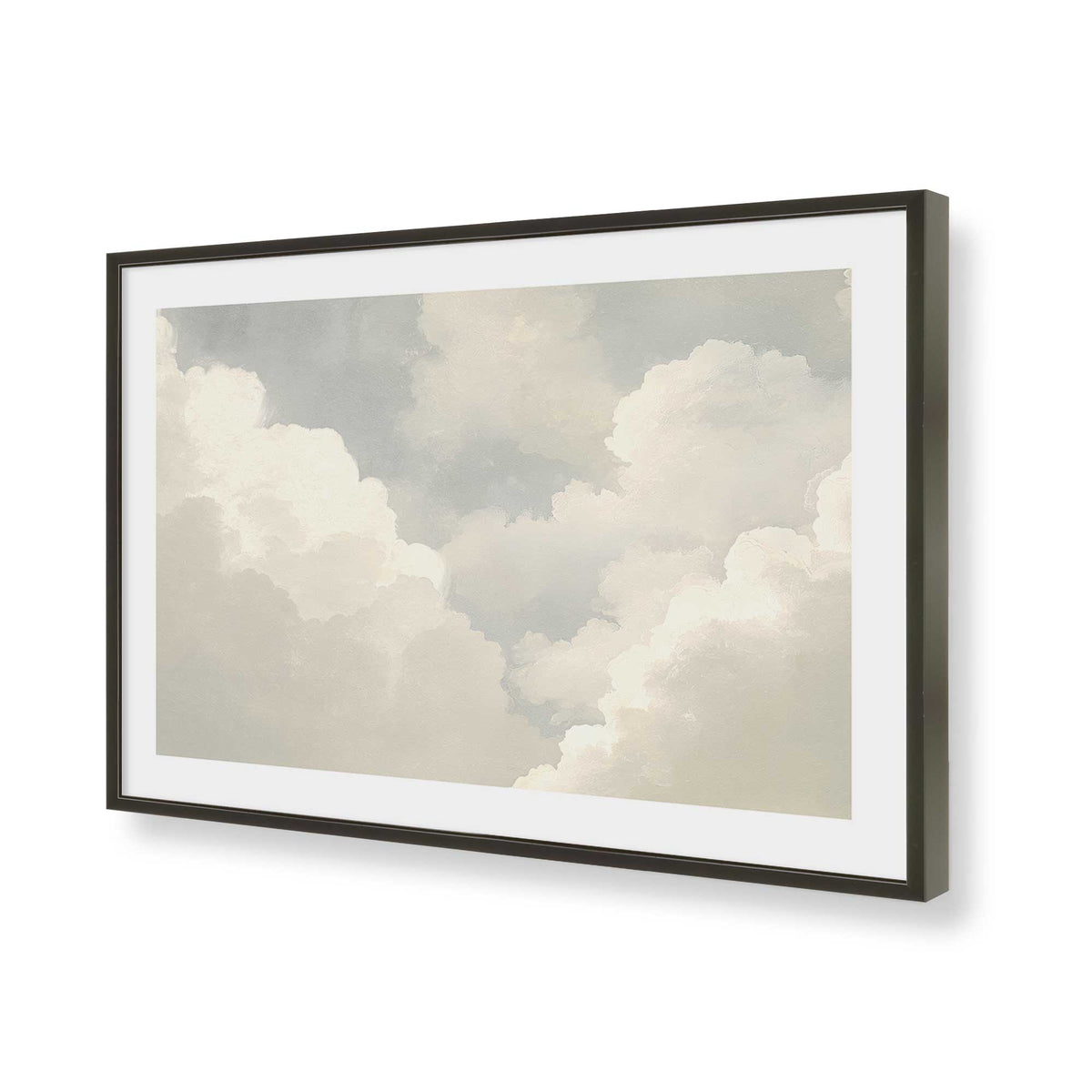 [Color:Satin Black], Picture of art in a Polished Chrome frame of the corner