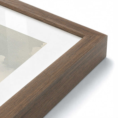 [Color:Walnut], Picture of art in a Polished Chrome frame at an angle