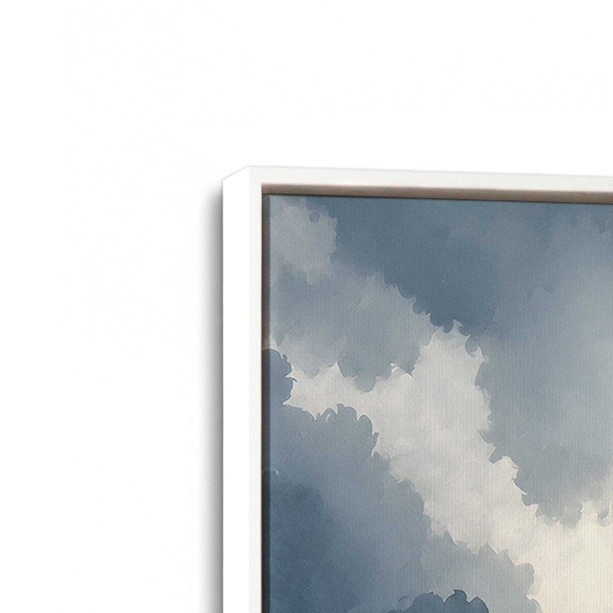 [Color:Opaque White], Picture of art in a White frame at an angle